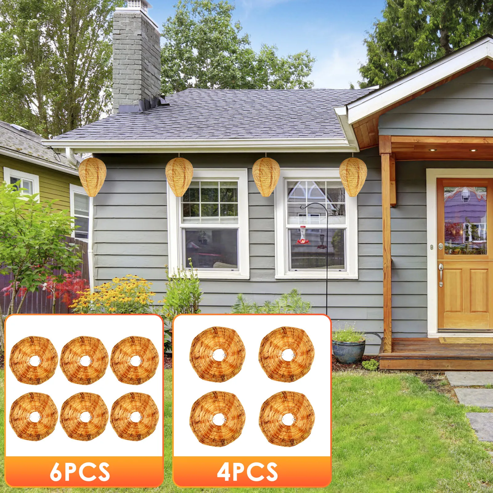 

4/6 шт., водонепроницаемые искусственные отпугивающие ловушки из полиэстера