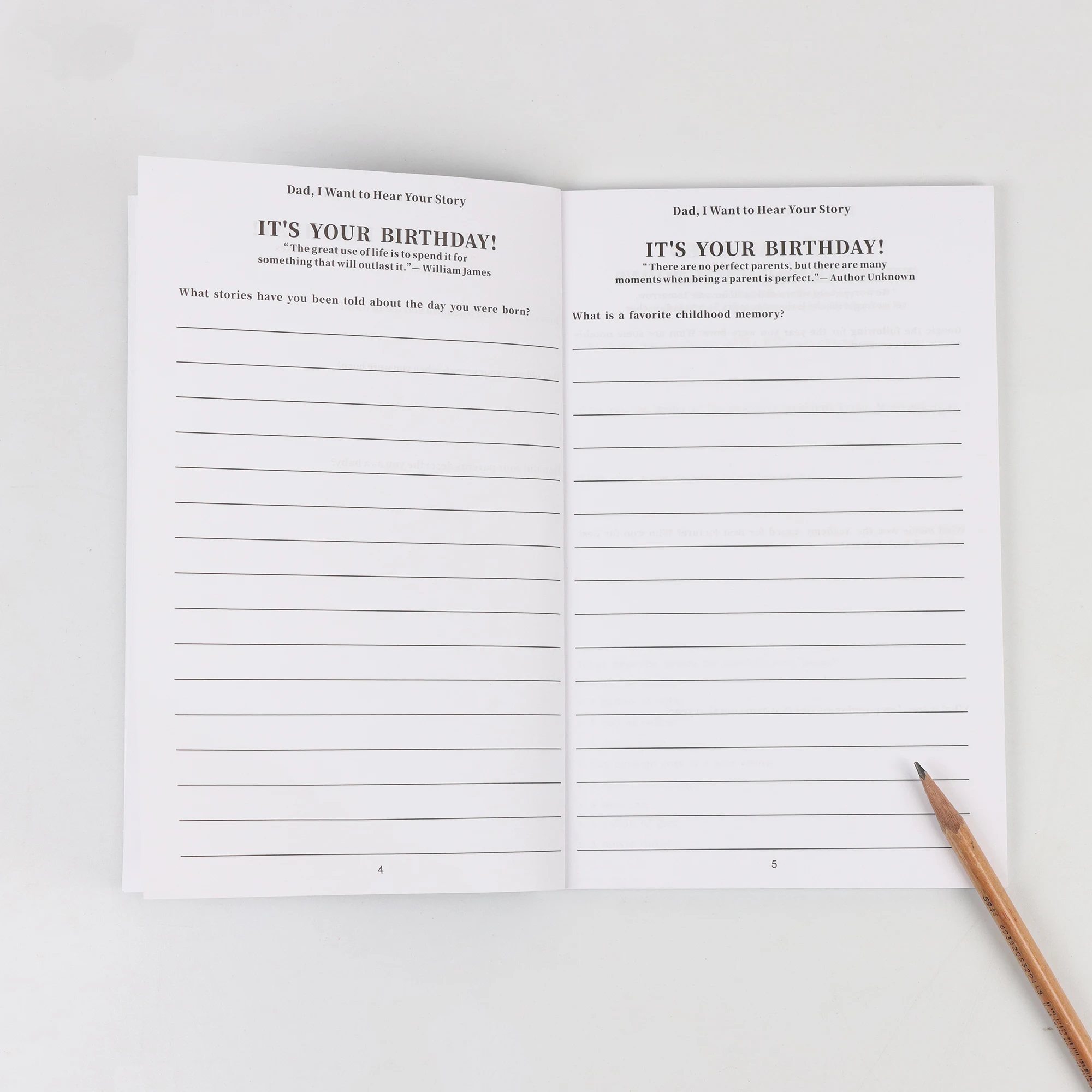 Vintage Style Notebook-'Dad, I Want to Hear Your Story' Memory Sharing Journal for Parents Ideal Gift for Dad