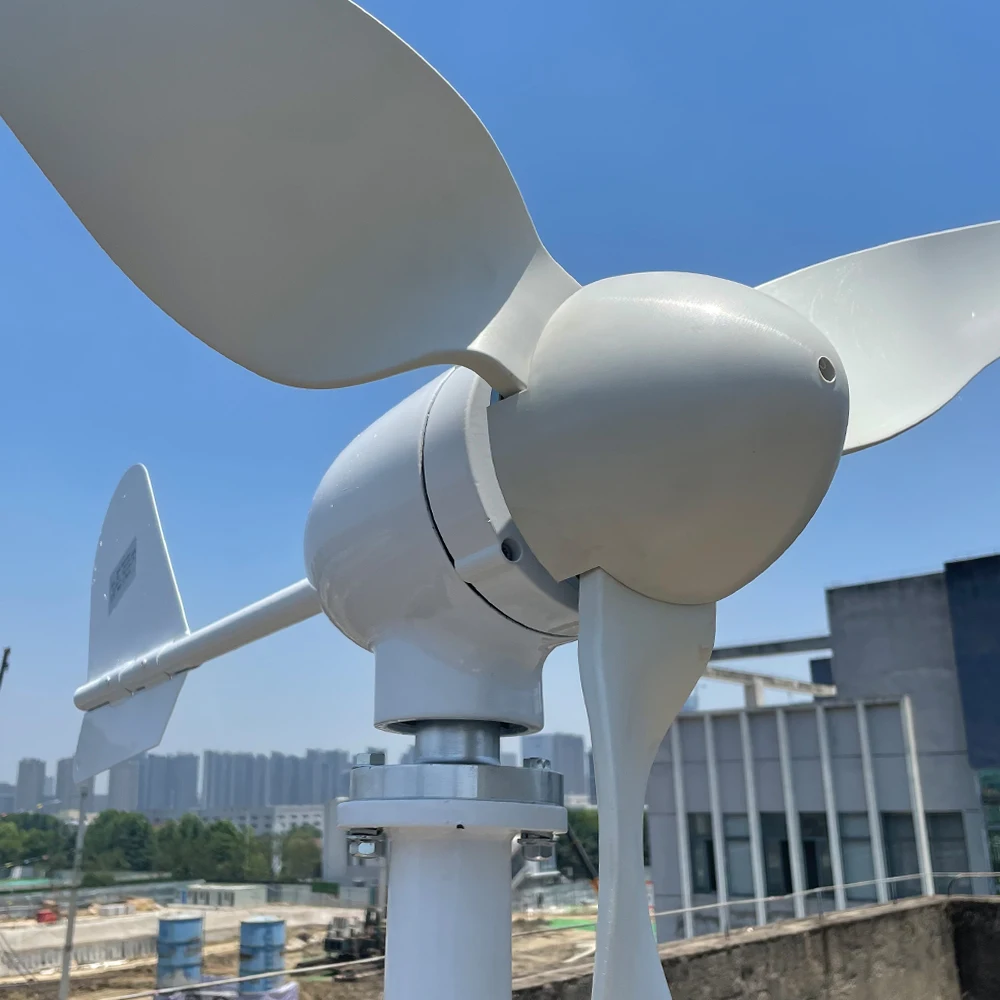 4KW 12V 24V 48V Efficient Wind Turbine Generator CE Roof Mount Residential Home Use Windmill