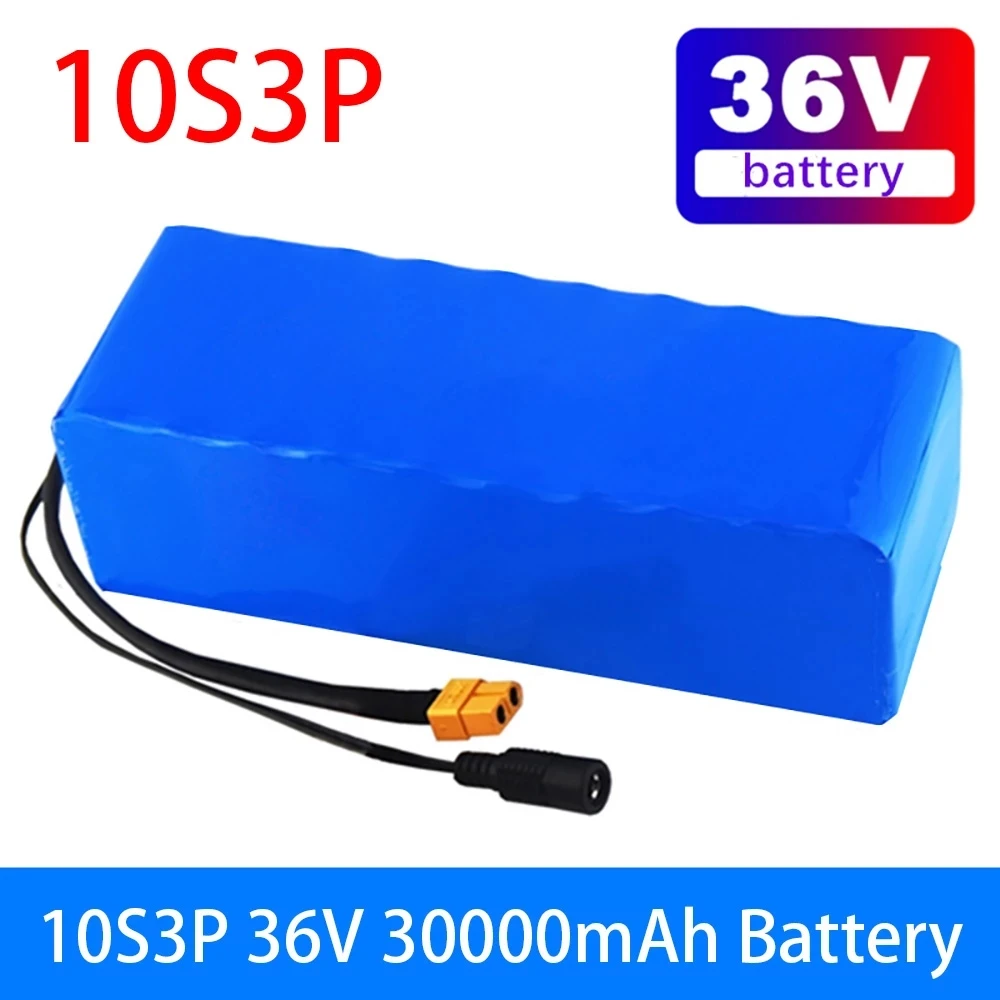 10S3P 36V 30Ah 30000mAh 18650 Lithium Battery Pack 600W, for Modified