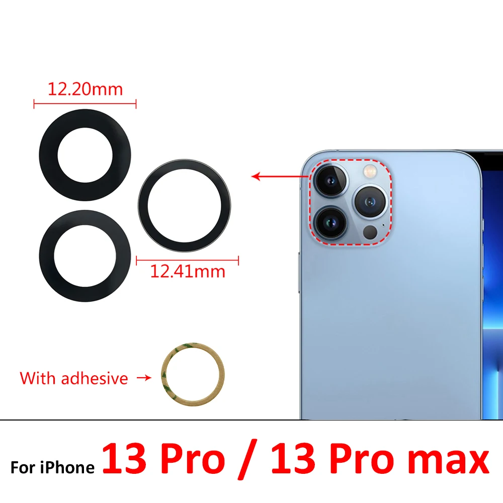 Premium Back Rear Camera Glass Lens with Adhesive
