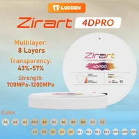 Lodden 4D PRO Zirconia Dental Multilayer Block Disc 98mm Dental  Zirconium Disc Disk Block for CAD CAM Dental Products