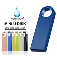 50PCS Free Custom LOGO USB Flash Drive 4GB 8GB 2.0 High Speed Pen Drive 16GB 32GB 64GB 128GB Pendrive Metal USB Sticks with Key 6