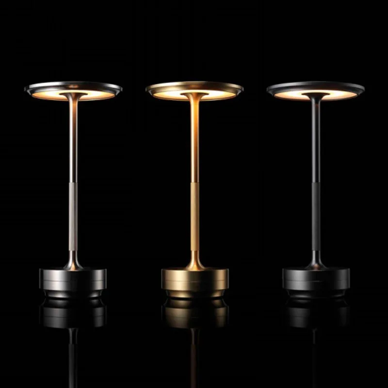 

Retro LED Table Lamp Touch Sensitive USB Rechargeable Desktop Night Light Wireless Reading Lamp Hotel Bar Bedroom Decor Light