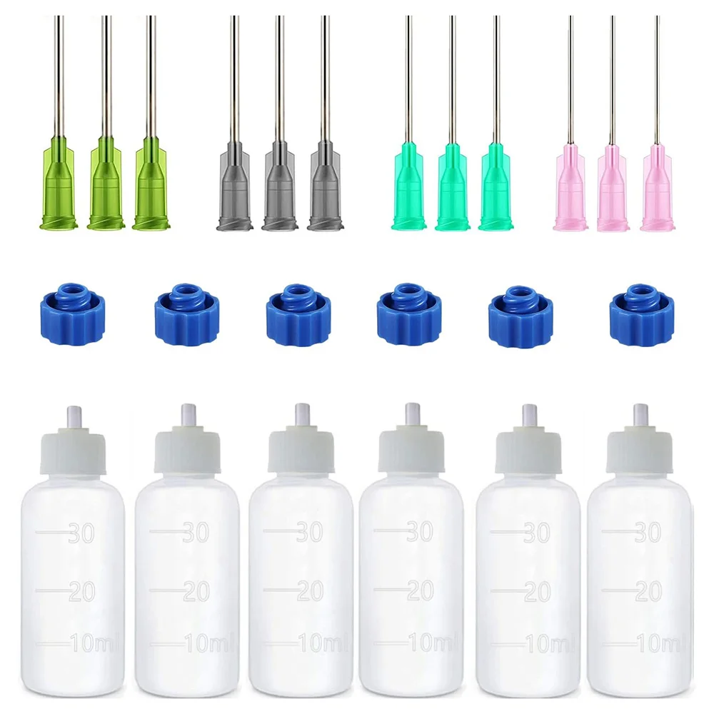 30ml Pottery Mud Painting Bottle Squeeze Multi-needle DIY Ceramic Pottery Tools Painting Sculpture Decor