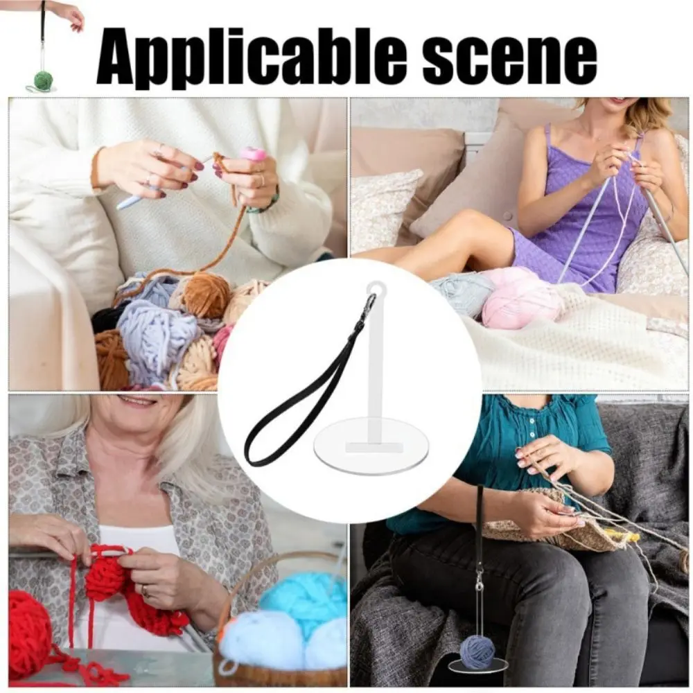 Acrylic Transparent Wrist Yarn Holder for Knitting and Crochet