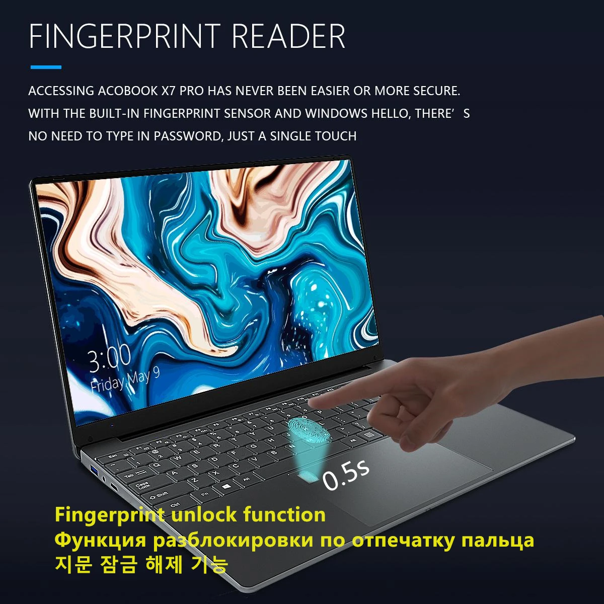 AKPAD 15.6 inch Laptop Windows 11 10 Pro 1920*1080 Cheap Portable Intel Laptop 12G RAM 128GB/256GB/512GB/1TB SSD HDMI Port 6