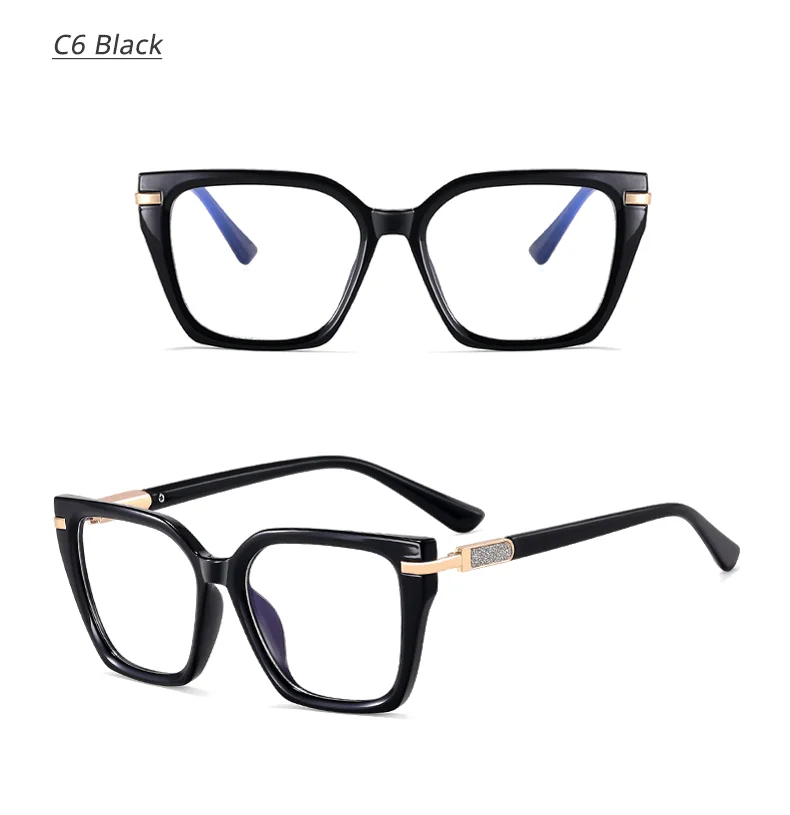 Ralferty 2025, hochwertige TR90-Brillengestelle für Damen, Anti-Blau, Computerbrille, Farbverlaufsrahmen, quadratische Optikrahmen in Nullqualität – Detail 13