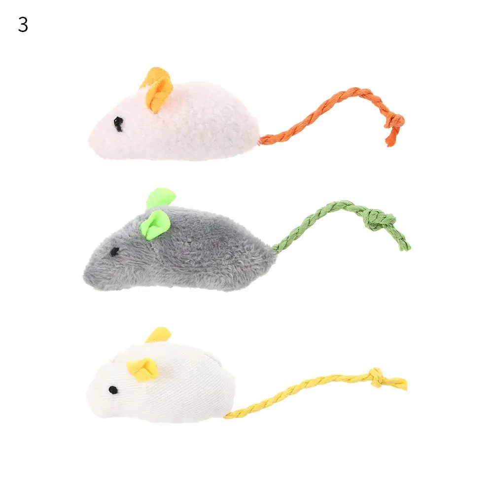 10PCS New Mini Funny Rabbit Fur False Mouse Simulation Mice with Squeak Noise Playing Toys For Cats Kitten Pet Supplies 