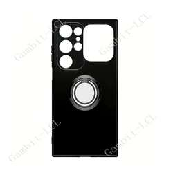 Universal 6.88 TPU Soft Silicone Phone Case with Back Ring Holder Bracket for Oukitel C62 (Ring Case Black)