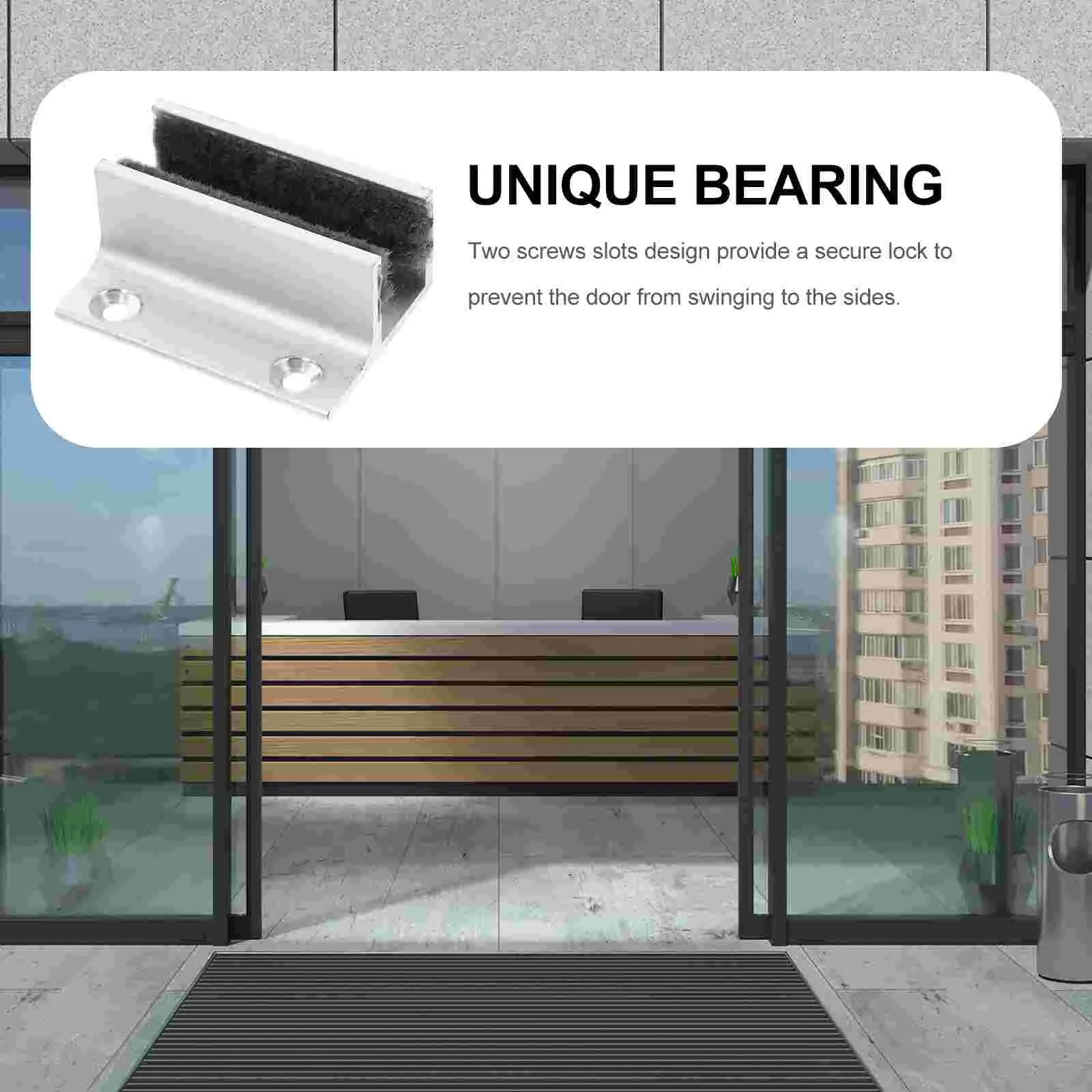 2 Pcs Barn Door Floor Guide Glass Door Swing Stopper Bottom Barn Floor Guide Aluminum Slides For Doors Roller Stay Hardware