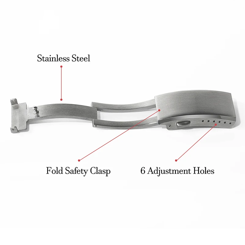 Watch Clasp 16mm 18mm 20mm 22mm Silver/black Folding Safety Milled Clasp Replacement Stainless Steel Deployant Watch Buckle watch buckle clasp watch buckle