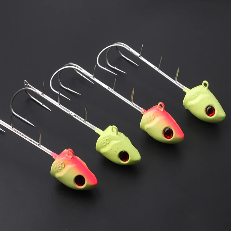 Ruke Tianya FishingHook Saltwater With Big Fish Shinning Eye 100/200/250g Treble Hook High Carbon Steel For Saltwater Freshwater