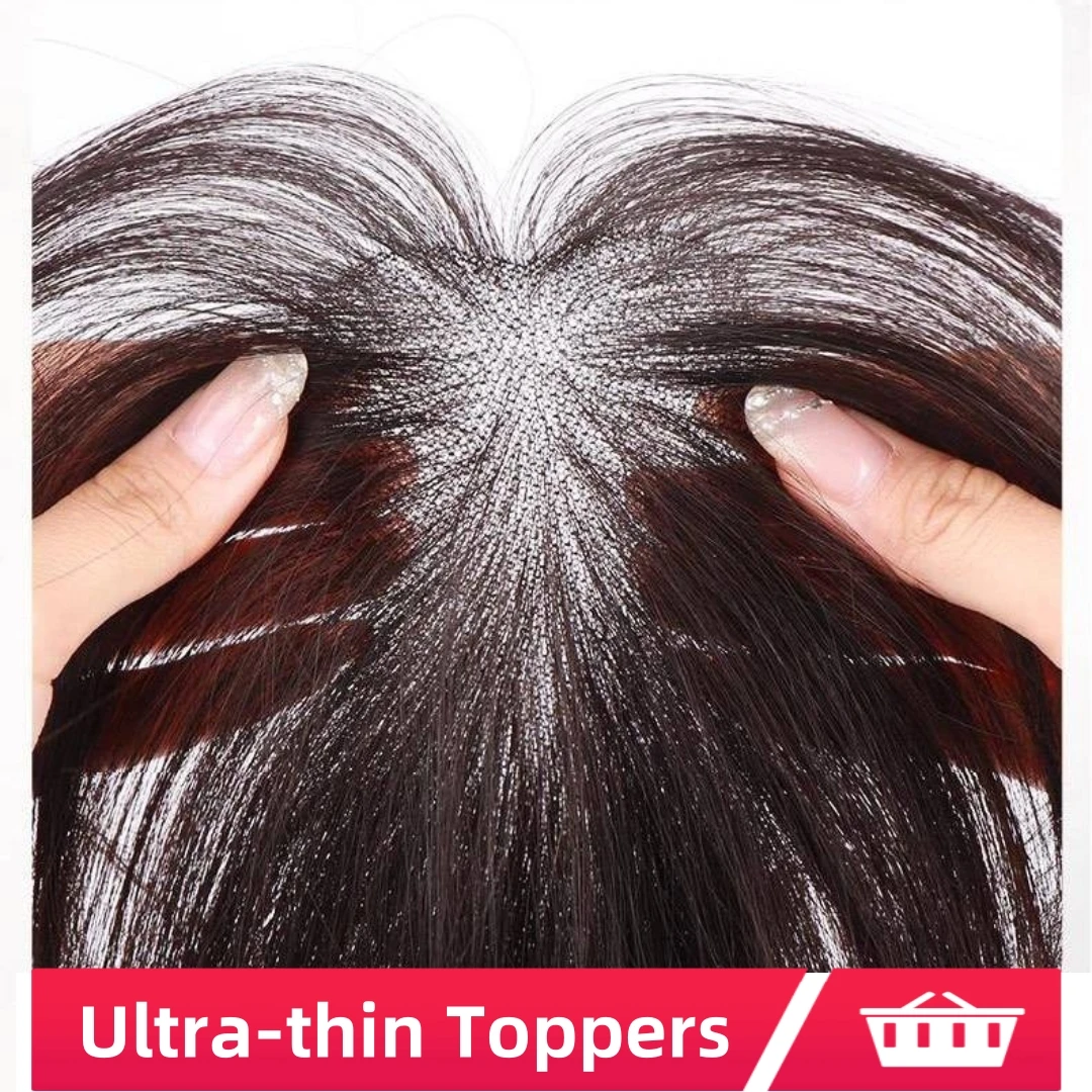 Cheveux humains Ultra-fins en dentelle pour femmes, 7x11cm, frange à Clip, accessoires de postiche, vrais cheveux moelleux, augmentent le Volume