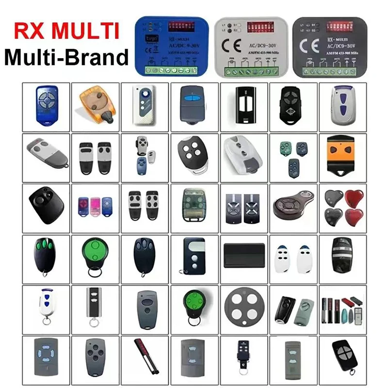 Universal RX Multi WIFI Garage Door Remote Control Receiver 2CH Controller Smart Switch 433 868 MHz Tuya Frequency 300-900MHz 3 Universal RX Multi WIFI Garage Door Remote Control Receiver 2CH Controller Smart Switch 433 868 MHz Tuya Frequency 300-900MHz 3