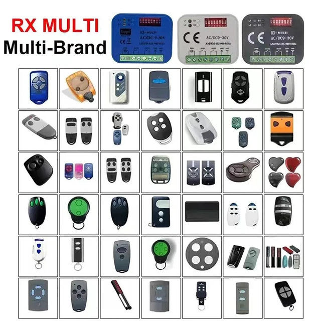Universal RX Multi WIFI Garage Door Remote Control Receiver 2CH Controller Smart Switch 433 868 MHz Tuya Frequency 300-900MHz 3
