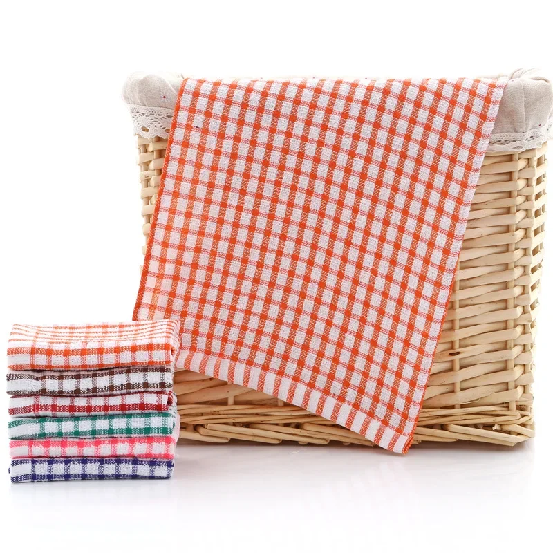 6Pcs Cotton Kitchen Tea Towels Absorbent Lint Free Catering