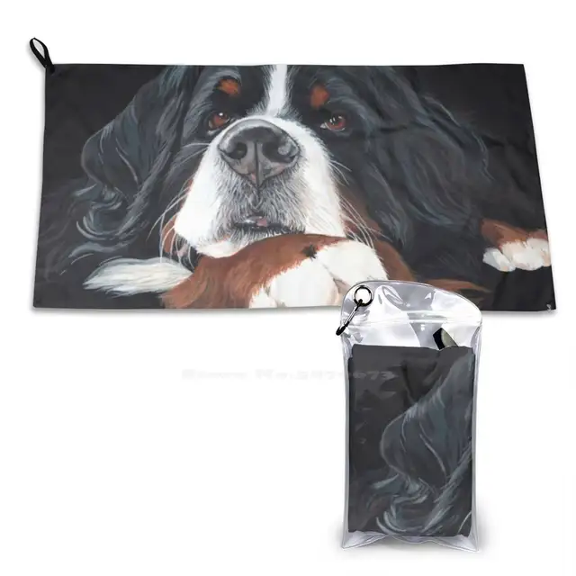 Best In Black Sport Towels Outdoor Hiking Cycling Swimming Bernese Mountain Dog