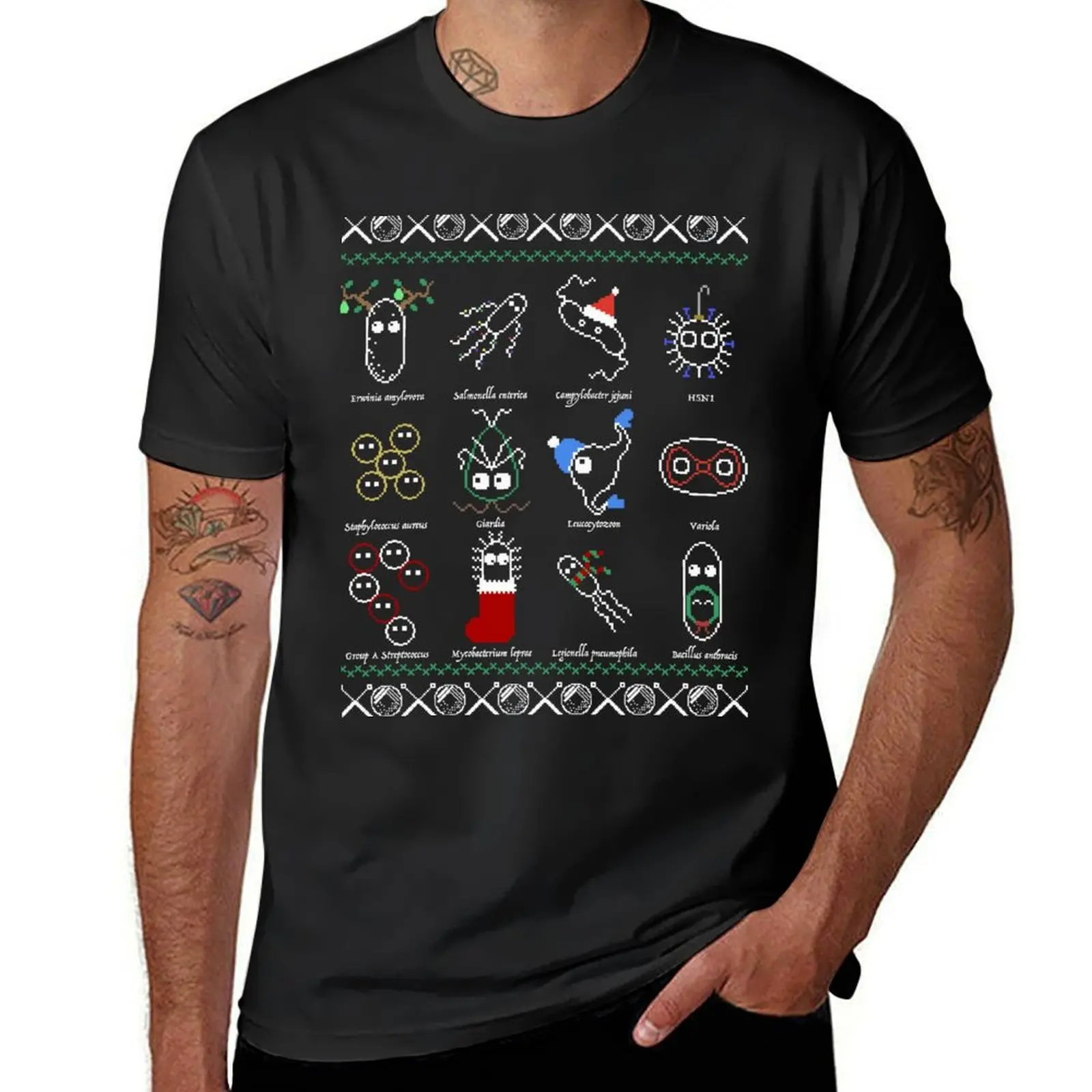 12 Days of Microbes T-Shirt shirts graphic tees Aesthetic clothing customs mens t shirts casual stylish
