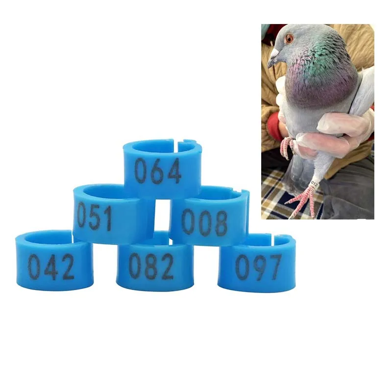 100 Pcs Birds Pigeon Feet RingsMulticolor Plastic Dove Leg Band Poultry Parrot Clip Band Foot Ring Supplies Bird Appliances