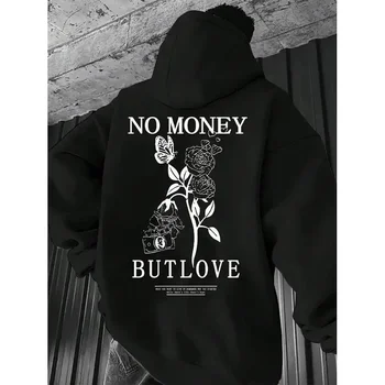 2025 الخريف والربيع أزياء زوجين عالية الجودة هوديي فضفاض الرجال المطبوعة إلكتروني مطبوعة الصوف العرق 2