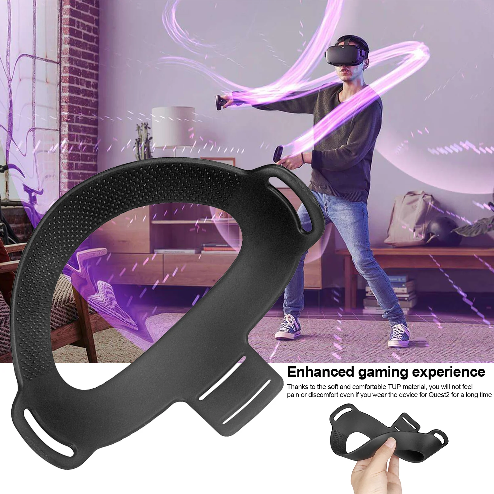 Oculus Quest 2 Headband Cushion Removable Professional VR Headsets Pad TPU Pressure-relieving Fixing Frame For Quest2