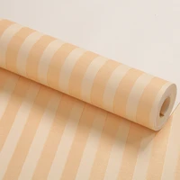 Modern Stripped Contact วอลล์เปเปอร์ Beige ครีมสีขาวสีดํากันน้ําห้องนอนห้องนั่งเล่นภาพจิตรกรรมฝาผนังคลาสสิกแคบลายวอลล์เปเปอร์ 5