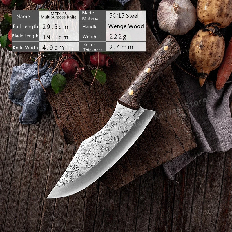 

Hand-forged boning knife Stainless steel meat cleaver Slicing knife Butcher knife Outdoor cooking knife Kitchen kitchen knife