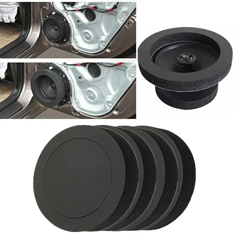 4/5/6.5 Inch Car Speaker Ring Bass Door Trim Sound Insulation Cotton Audio Self Adhesive Ring