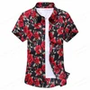 Summer Floral Hawaiian Shirts Men Fashion Short Sleeve Shirt Flower Blouse Turn Over Collar Casual Lapel Camisas Men's Clothing 2