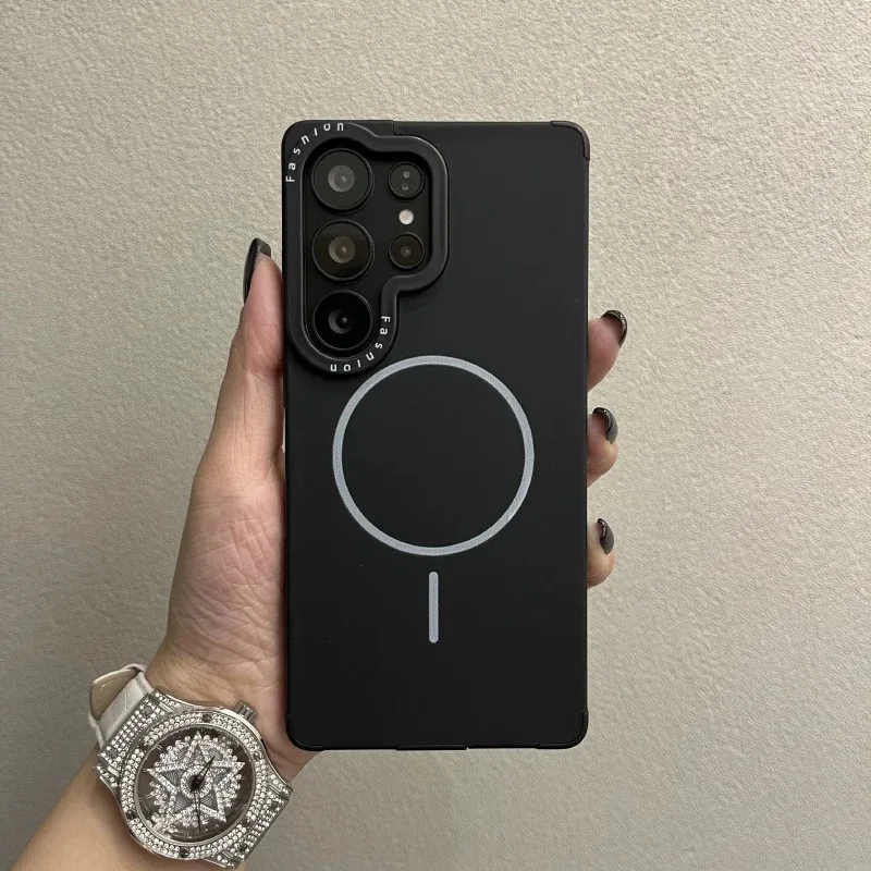 Pure Color Magnetic Suction Liquid Lanyard Case with Fine Ring Design