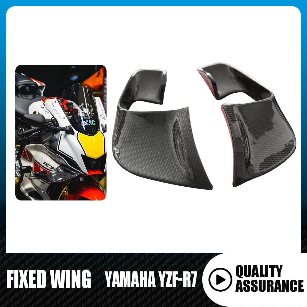 

For YAMAHA YZF-R7 2021-2023,Carbon Fiber Motorcycle Accessories Fairing Parts Aerodynamic Kit Fixed Wing Fairing Spoiler