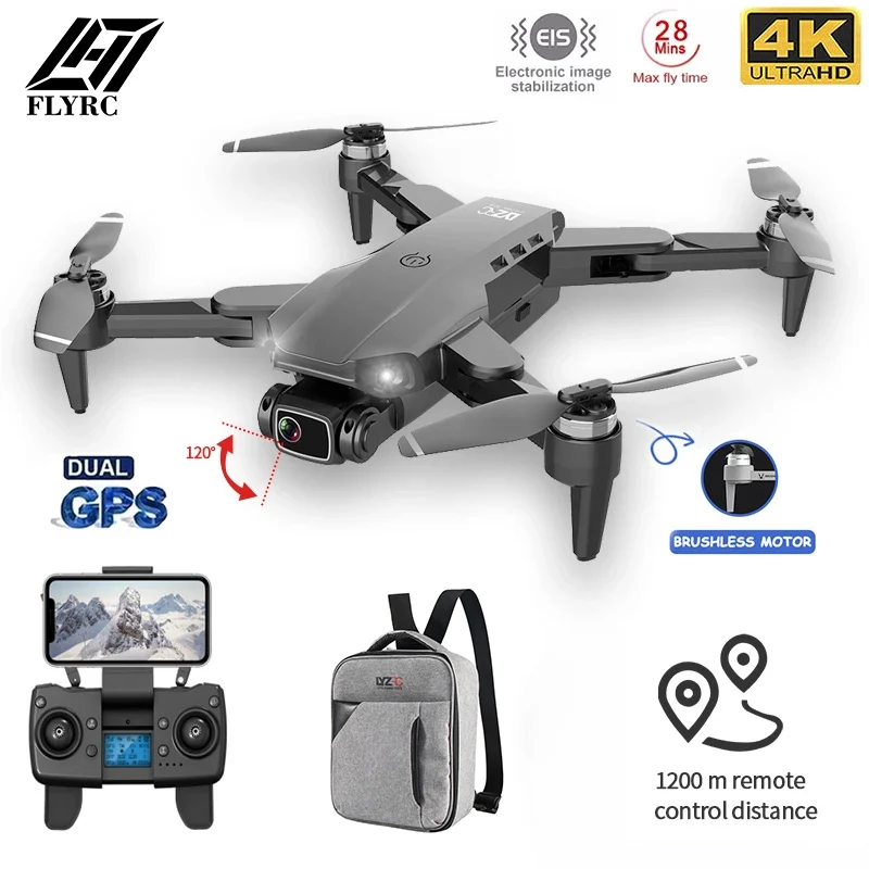 L900 PRO GPS Drone 4K HD Professional Dual Stabilization Brushless Quadcopter RC 1200M