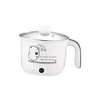 Electric Cooking Pot Nonstick 1.8L Stainless Steel Multifunctional 2 Gear Electric Skillet for Noodles Ramen Porridge Eggs 2