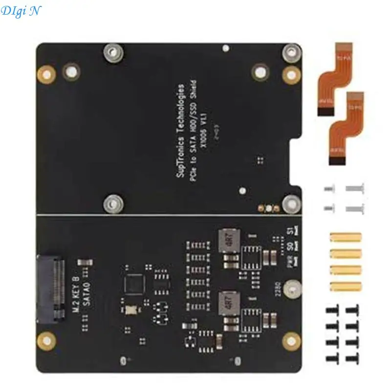 X1006 PCIe-2.5 HDD/SSD 확장 보드(RPI 5 호환 어댑터 보드 R2LB용 이중 스토리지 지원 포함)