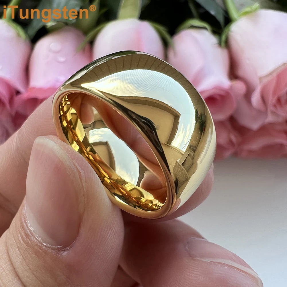 iTungsten 4/5/6/7/8/10mm Tungsten Carbide Ring Men Women Couple Wedding Band I Love You Engraved Comfort Fit 6