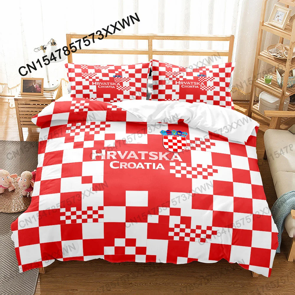 

3D Design Croatia Flag hrvatska Duvet Cover Sets Bed Linens Bedding Set Quilt/Comforter Covers Pillowcases 220x240 Home Dropship