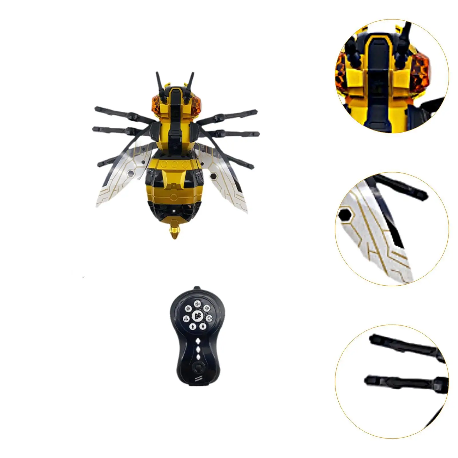 RC Animals Toy Bee Designed with Spray and Light Music for Kids Boys Girls