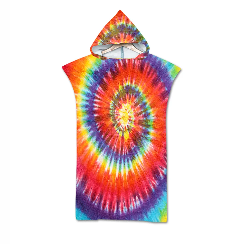 

Microfiber hooded bath towel printed quick-drying wetsuit cloak beach towel bathrobe cloak
