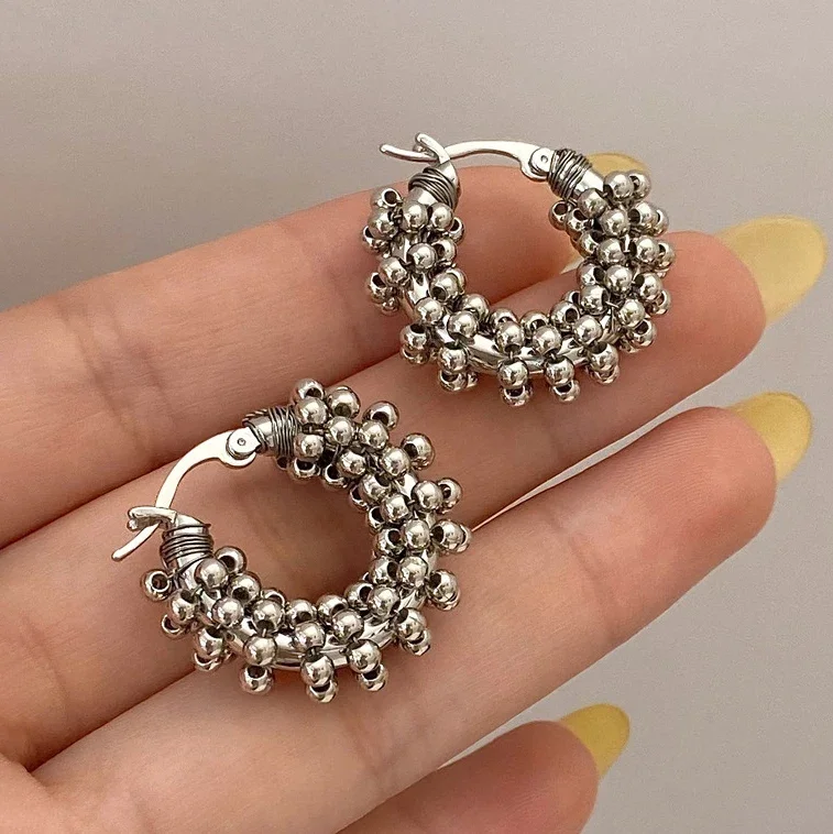 Sterling Silver Twist Hoop Earrings 6