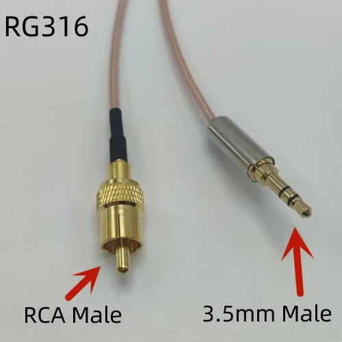 Digital coaxial audio cable 3.5mm male to RCA male spdif Lotus head TV