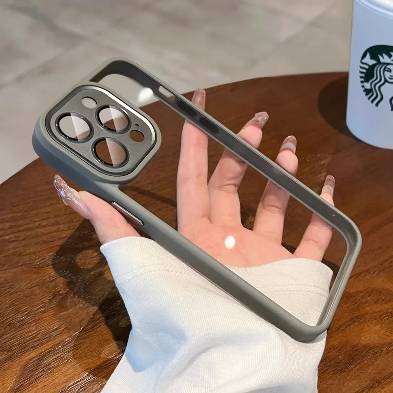 Titanium Shockproof Phone Case with Full Camera Protection and Clear Bumper Cover