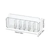 Makeup Wall Organizer Waterproof Cutout Wall-mounted Makeup Organizer Transparent Cosmetics Tray Home Organization Bin 2