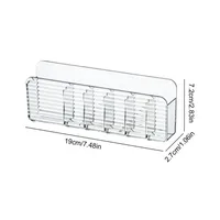Makeup Wall Organizer Waterproof Cutout Wall-mounted Makeup Organizer Transparent Cosmetics Tray Home Organization Bin 2