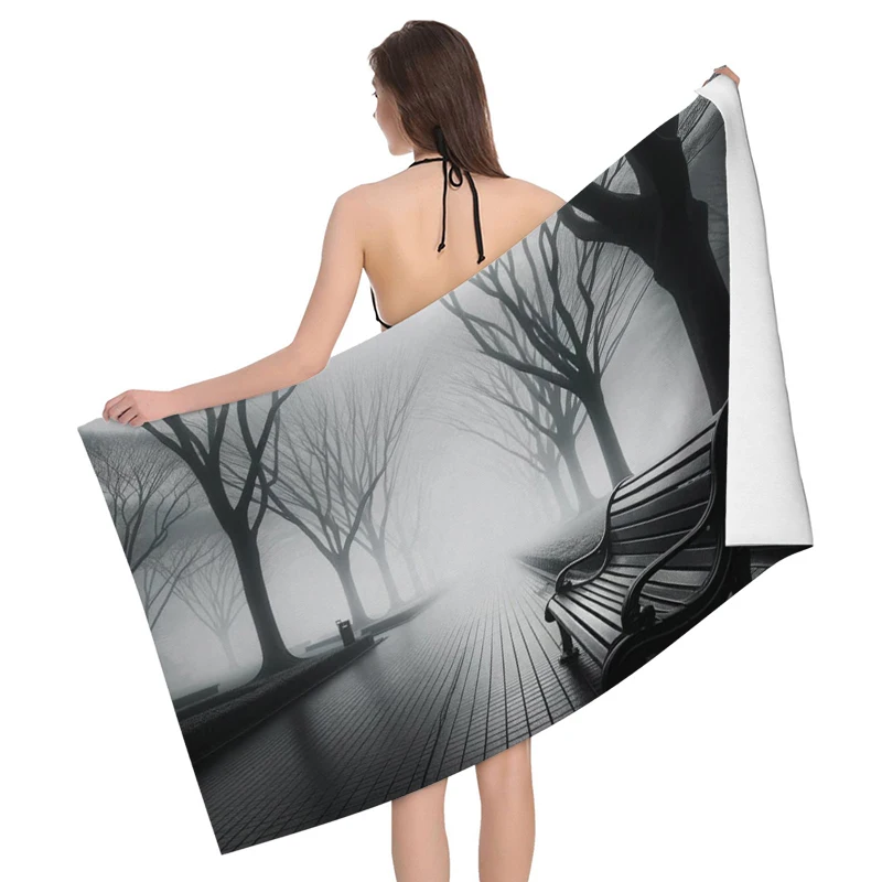 Home bath towels for the body towels bathroom quick drying microfiber beach Oil painting style man large sports towel aaaa - Image 5