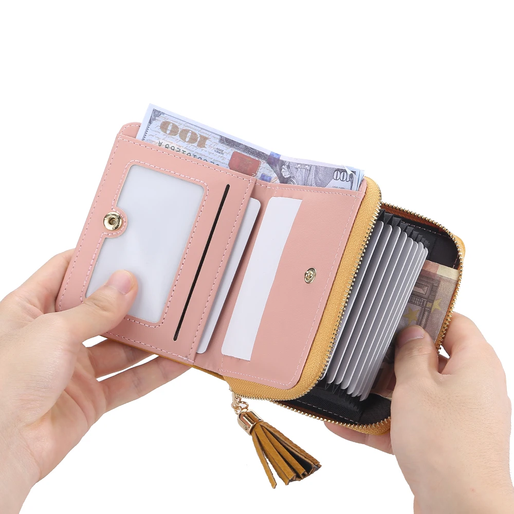 Women Wallet Women Small Card Case Ladies Sewing Love Large Capacity Coin  Purse Organ Mini Card Holder Carteras Para Mujer 2023 - AliExpress