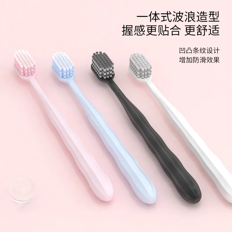 2PCS 부드러운 칫솔 남성 여성 성인 칫솔 전기 도금 골드 컬러 치과 브러쉬 ..