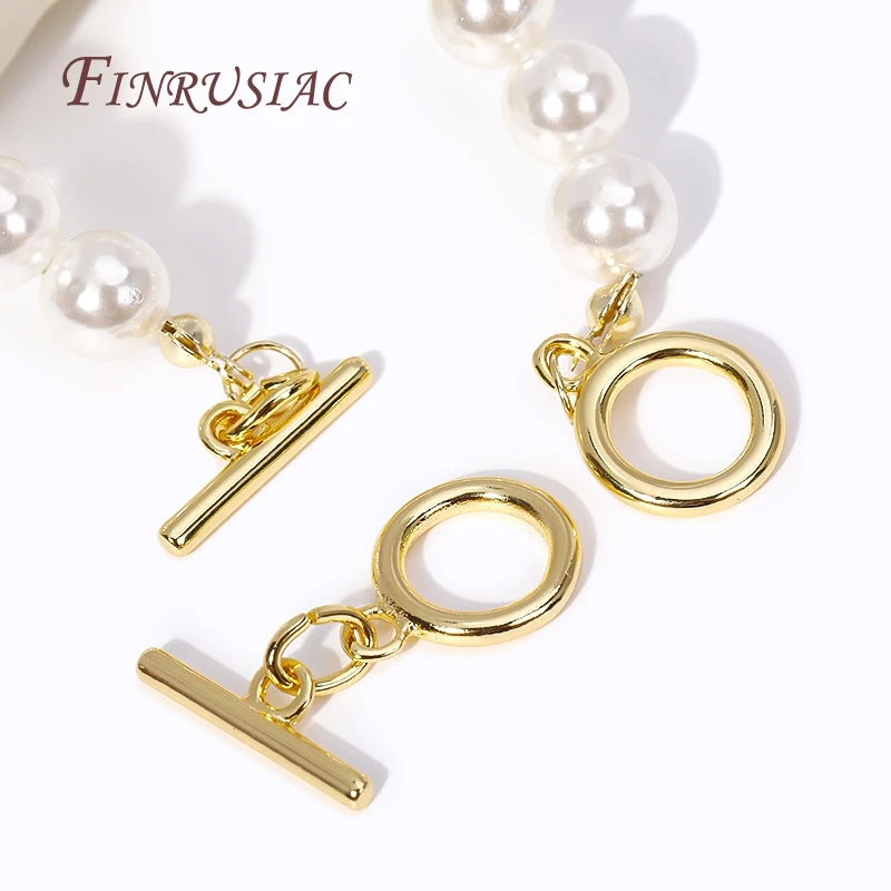 18K Gold Plated End Beads Toggle Clasp jewelry accessories For Bracelet Necklace Making Supplies Brass Round OT Clasp For DIY Jewellery Crafts