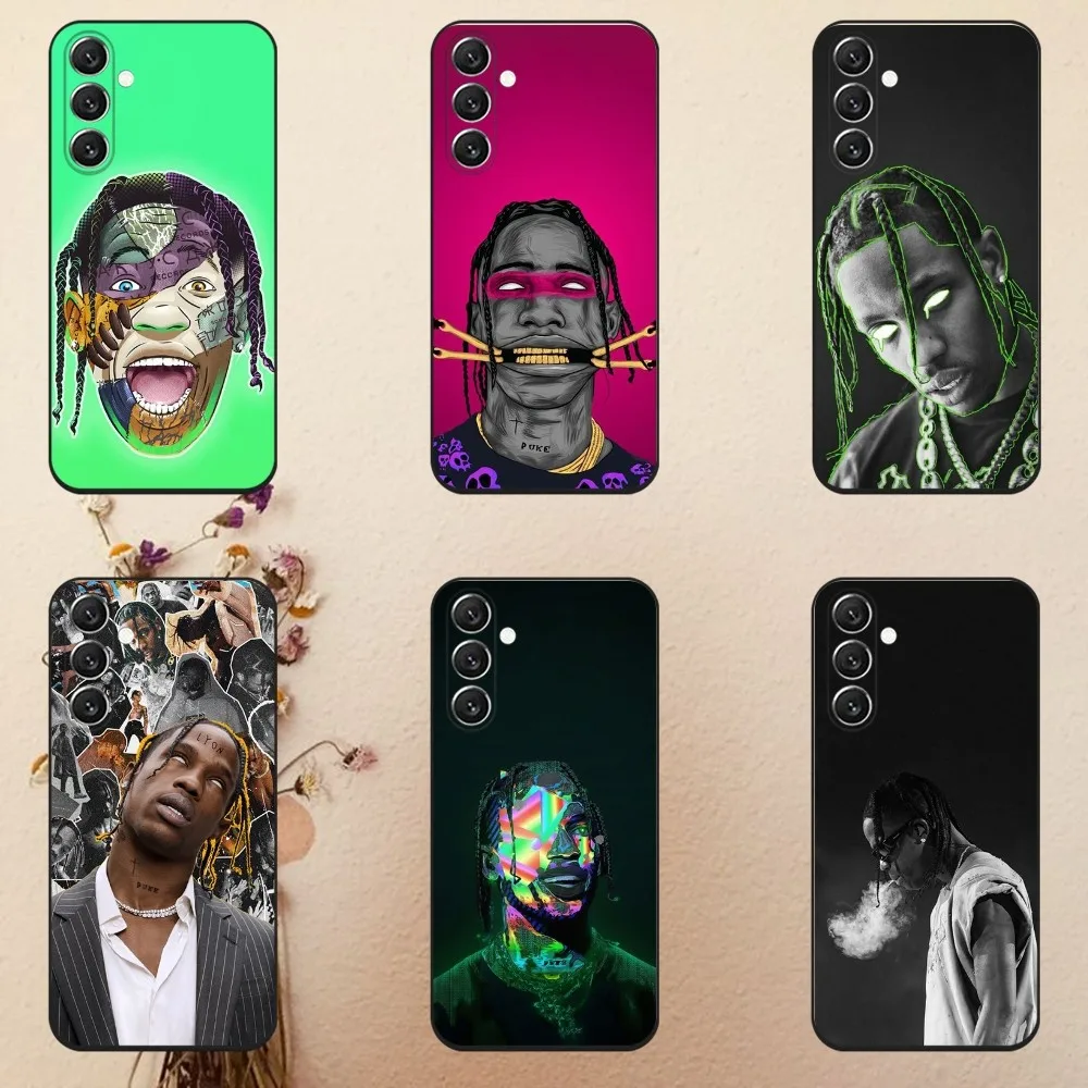 Custodia Per Telefono Travis S-Scott Utopia Rapper Per Samsung Galaxy A13,A21S,A22,A31,A32,A52,A53,A71,A80,A91 Soft Black Cover