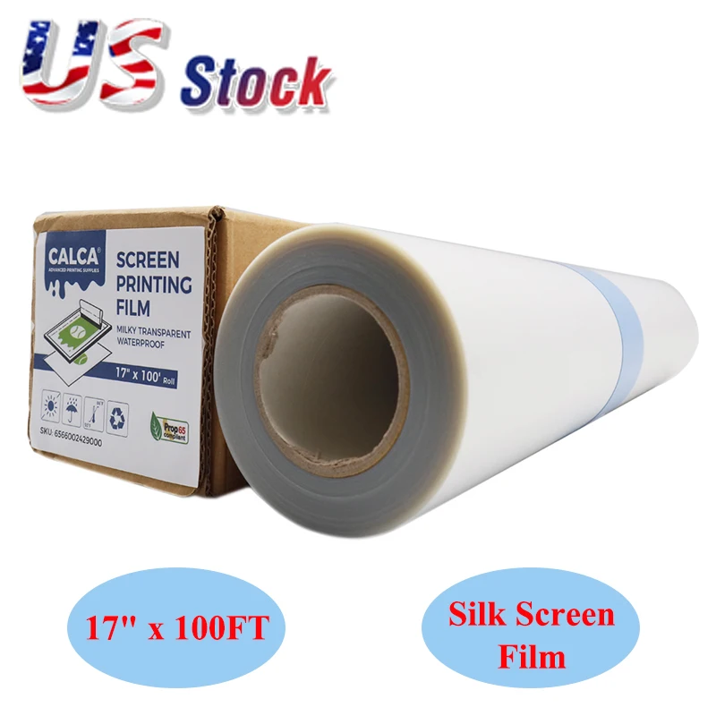 Impermeável Inkjet Milky Transparência Filme T-shirts Silk Screen Printing Bulk Atacado Estoque Eua Rolo 17 x 100ft Mil